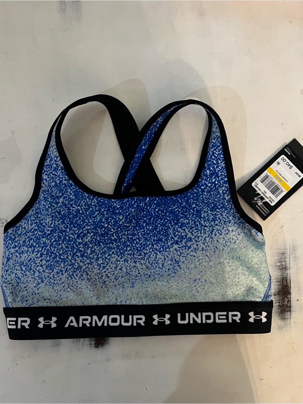 Under Armour Armour Mid Crossback Printed Sports Bra -Women’s M, NWT